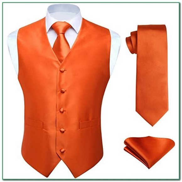 𝅺men's Paisley Floral Jacquard Suit Vest, Orange